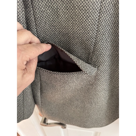 Yves Saint Laurent Men's Blazer 100% Worsted Wool Gray Micro Hounds Sz 46L YSL - Picture 5 of 16